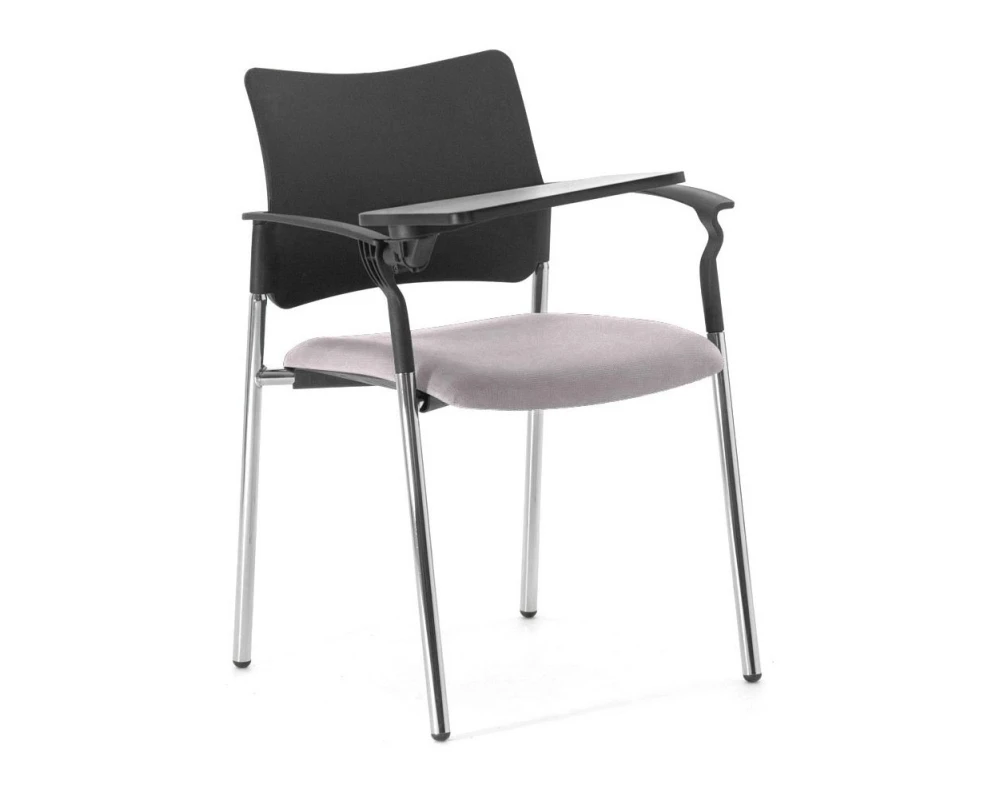 Кресло Pinko со столиком на опорах Пластик/Ткань, Черный/Серый