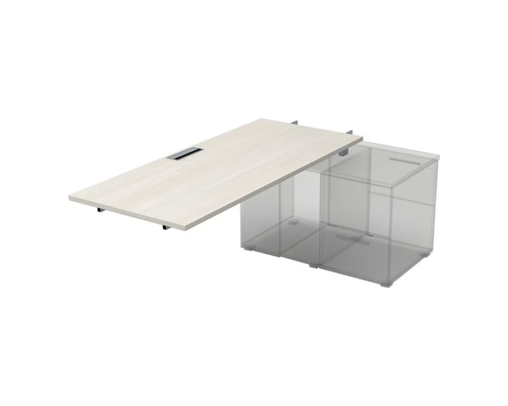 Стол рабочий прямолинейный для крепления на тумбу, средний (1400*800*750) СПС.989 GLOSS