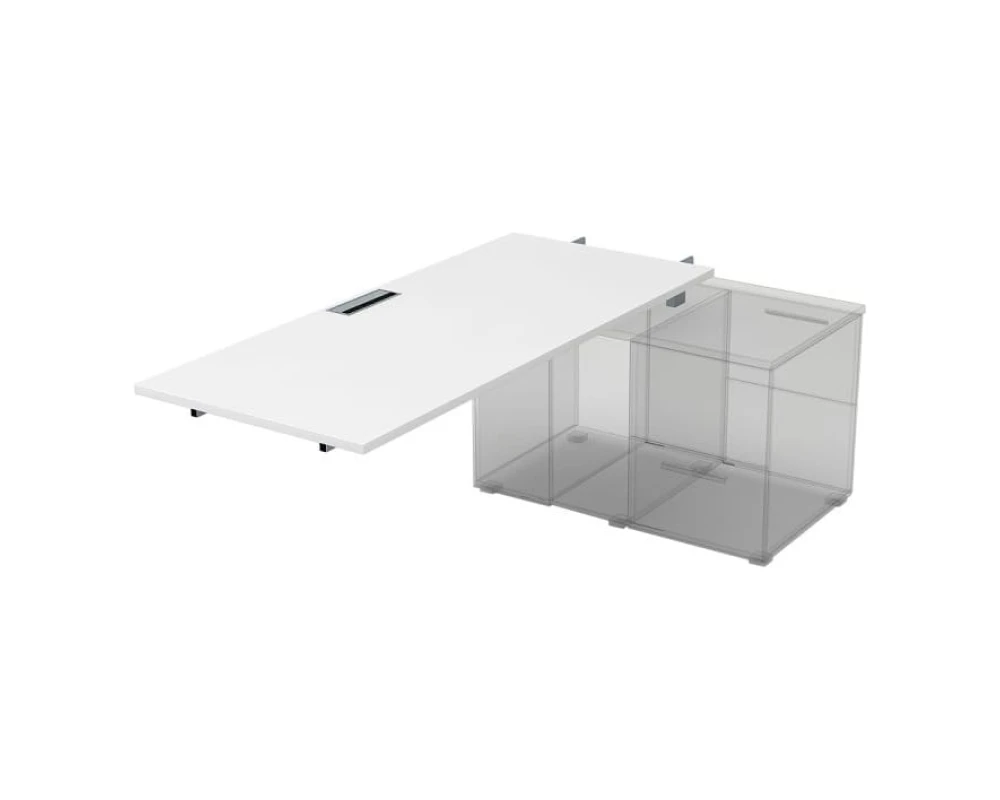 Стол рабочий прямолинейный для крепления на тумбу, средний (1400*800*750) СПС.989 GLOSS