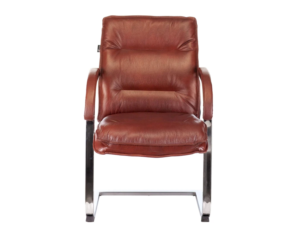 Кресло Бюрократ T-9927SL-LOW-V Натуральная кожа, Светло-коричневый