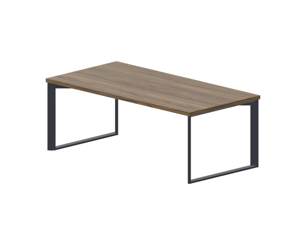 Стол руководителя 200х100х74 Фортум / Fortum Орех/Антрацит