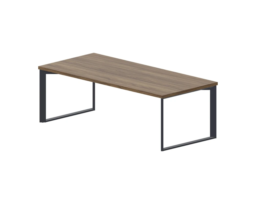 Стол руководителя 220х100х74 Фортум / Fortum Орех/Антрацит