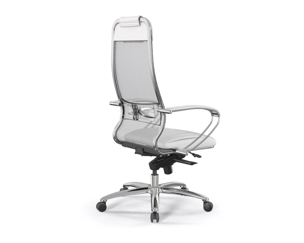 Кресло Samurai SL-1 Сетка/Экокожа, Белый