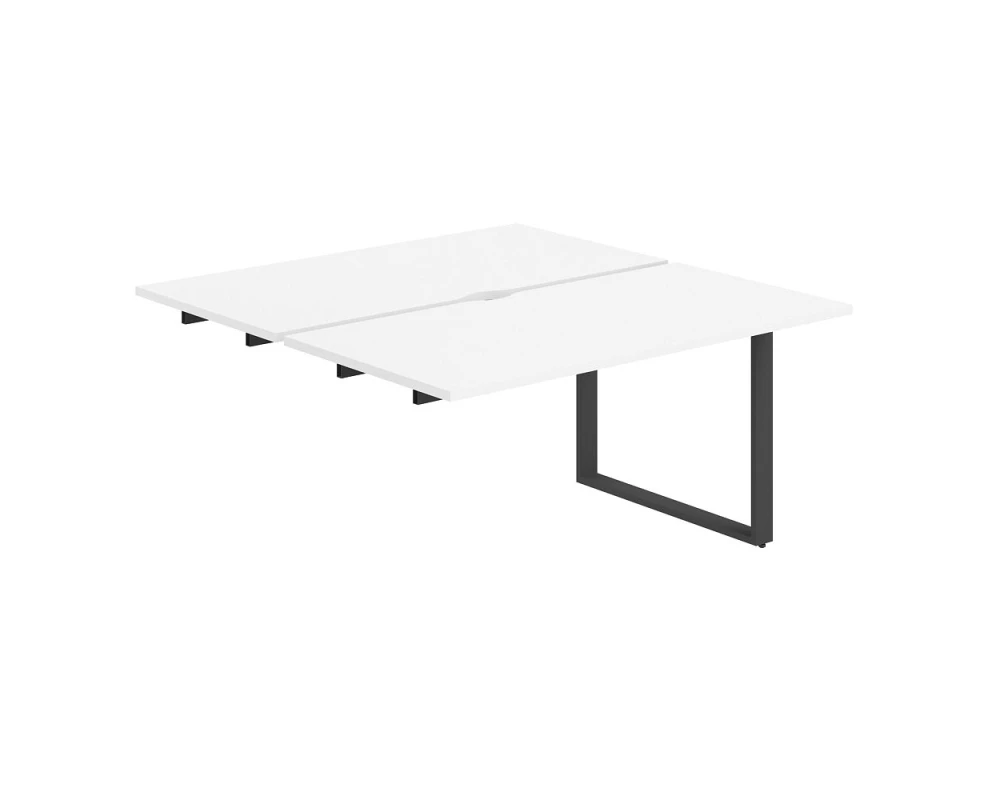 Секция раб.станции с вырезом 2800х1438х750 Аллегро / Allegro Белый/Антрацит