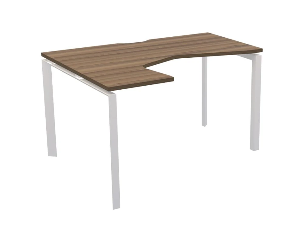 Стол эргономичный левый на металлокаркасе НТМП.П-060.ЛВ Аргентум